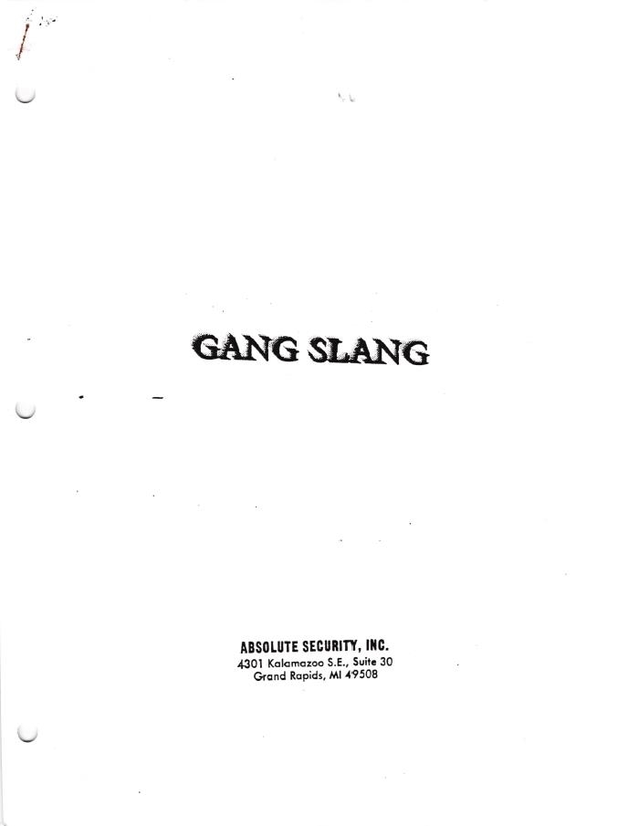 Gang Slang
